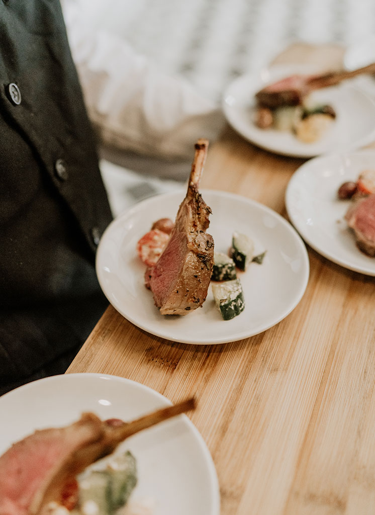 Culinary experience of food at by Landmark weddings